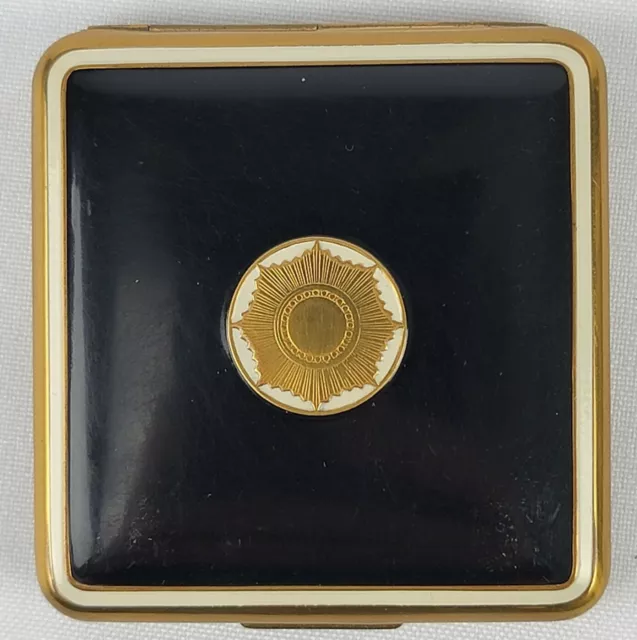 Art Deco Richard Hudnut Black Enameled Powder Compact A14 Art Deco Richard Hudnut Black Enameled Powder Compact A14