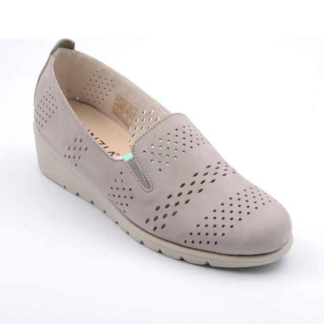 Scarpe donna CINZIA SOFT slip on pelle estive comode mocassini zeppa bassa da in