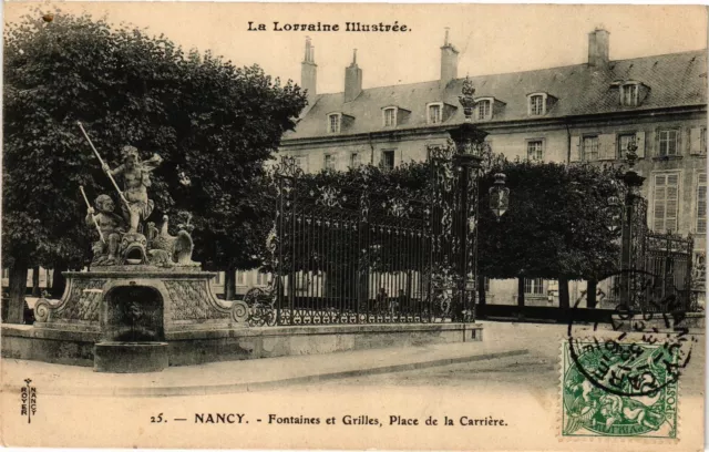CPA Nancy-Fontaines et Grilles-Place de la Carrière (187131)
