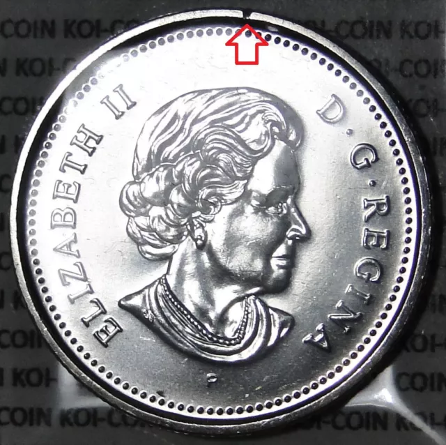 *ERROR*Strike Though on Rim* BU PL Canada 2006 50c 50 cent half dollar coin