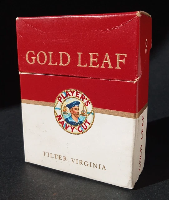 20 PLAYER'S GOLD LEAF cigarette packet. Vintage, collectable, EMPTY. £3
