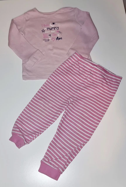 #42 Bundle Of Baby Girls Pjs Bodysuits & Vests Age 18-24 Months 6
