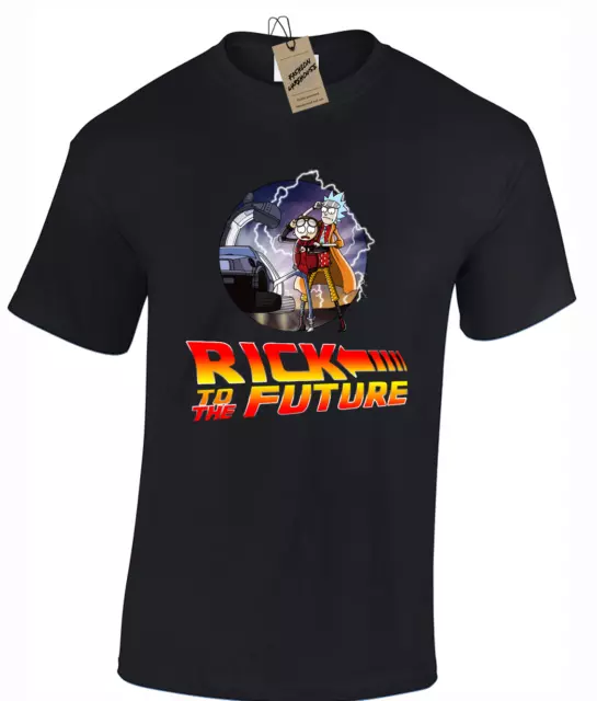 Rick to the future Mens T Shirt Cool and Funny Morty Design Schwifty Joke Design