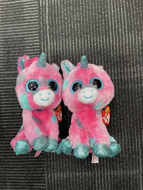 TY BEANIE BOO Regular Gumball Pink and blue unicorn 2 Pack 14.99