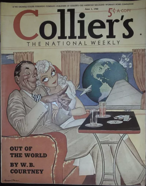 Collier's Magazine June 1, 1940 Robert O. Reid Cover, Kathleen Norris!