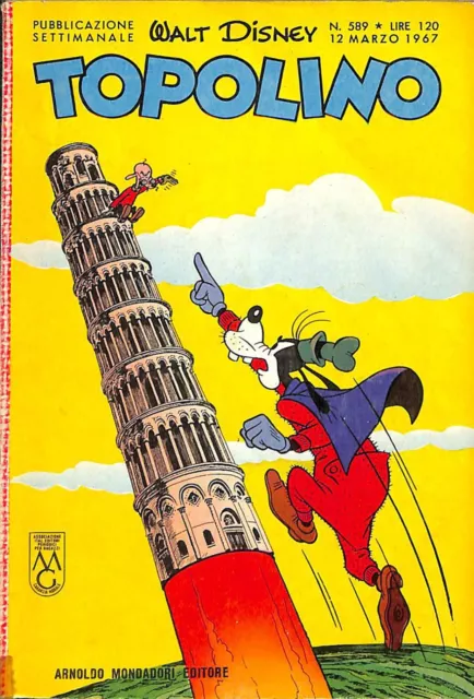 [285] TOPOLINO ed. Mondadori 1967 n. 589 stato Buono