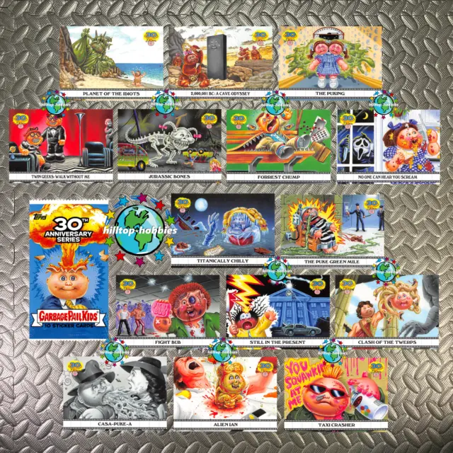 GARBAGE PAIL KIDS 30th ANNIVERSARY FAMOUS MOVIE SCENES 15-CARD SET +WRAPPER 2015