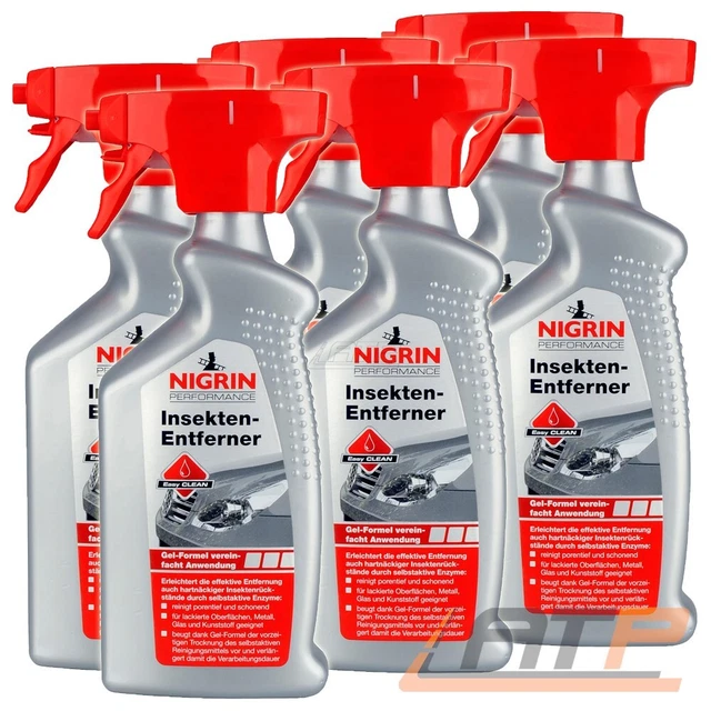 6x500ml NIGRIN PERFORMANCE RIMOZIONE INSETTI RIMOZIONE INSETTI PULITORE DISCHI