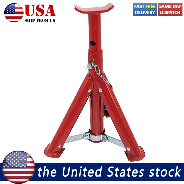 3 TON AXLE Jack Stand Adjustable Folding Tripod Trolley Car Van Caravan