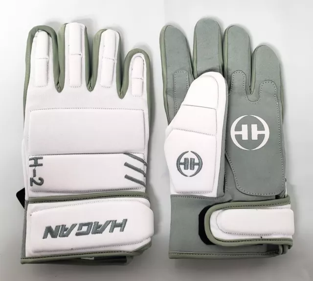 H-2.0 Player Gloves - Ball, Dek and Street Hockey (White & Grey) - Discontinued