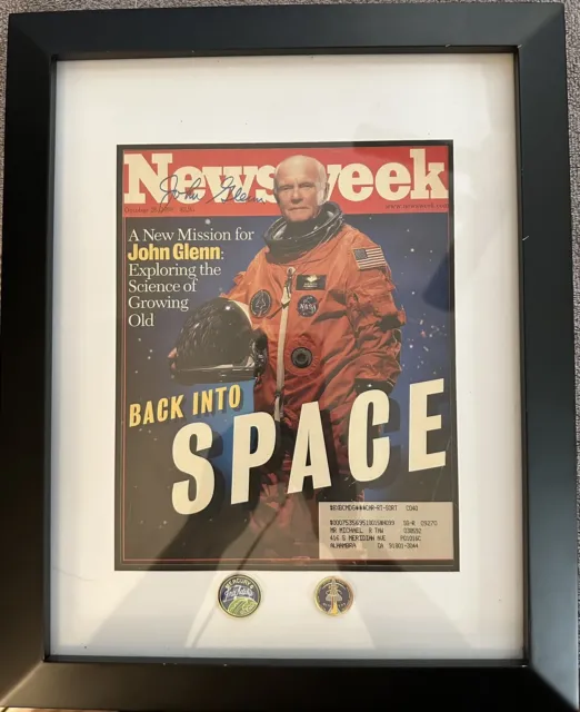 John Glenn Astronaut and Senator. Signed Newsweek Back Into Space 10/26/98 w COA