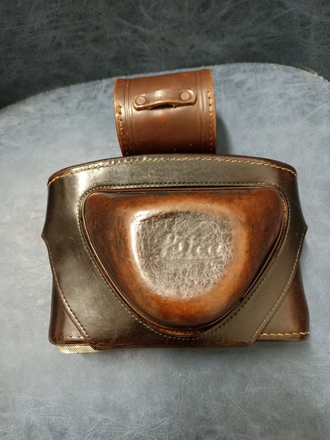 Leica M2 Bereitschaftstasche Leder braun original mit Objektiv Köcher, TOP !