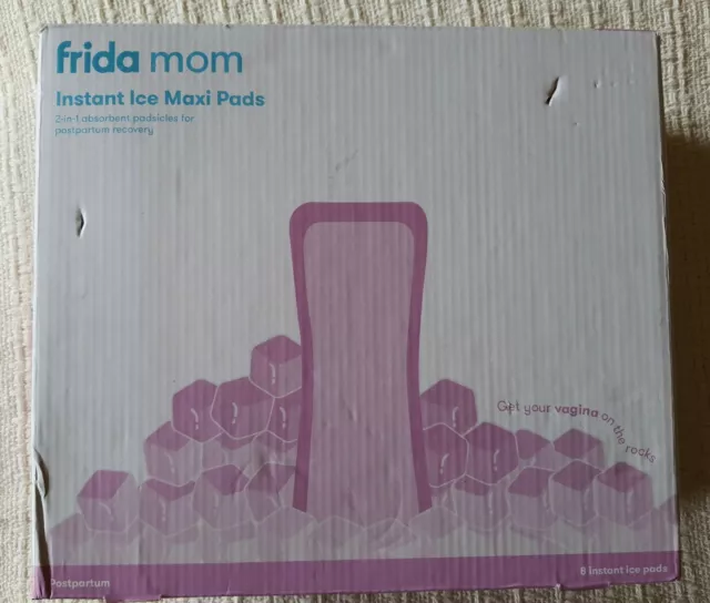NUEVO Frida Mom Máxi Almohadillas Instantáneas de Hielo Recuperación Postparto Paquete de 8 Almohadillas