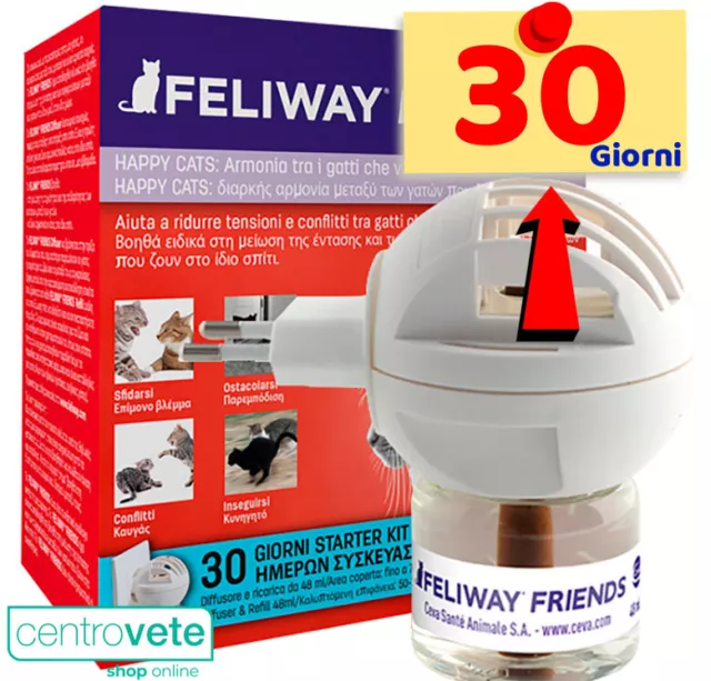 Feliway Friends - Diffusore + Ricarica da 48 ml → Riduce i conflitti tra i Gatti