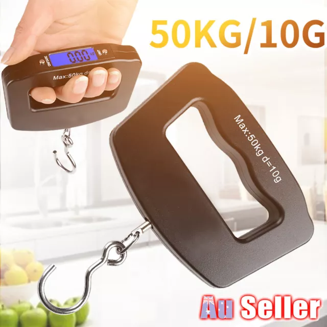 Portable Electronic Digital Luggage Scale Hanging Travel 50KG For Suitcase 10G