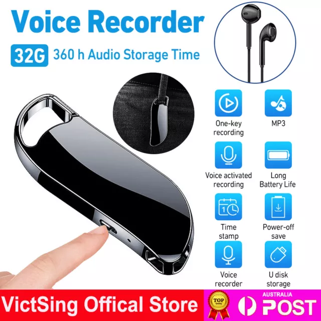 32G Voice Activated Mini Spy Digital Sound Audio Recorder Dictaphone MP3 Player