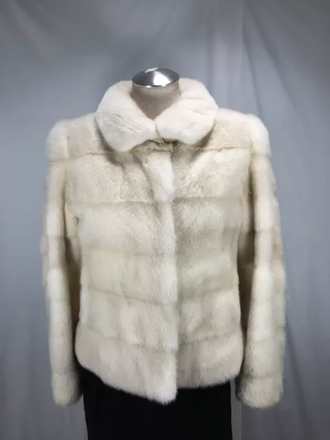 Lustrous Dense 100% Real U S Pale Rose Female  Mink Fur Lady Jacket Free Shipg