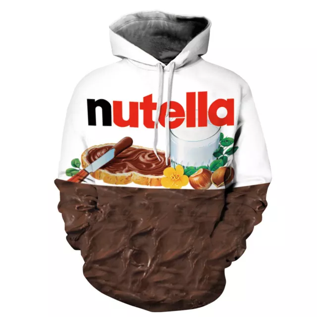 Unisex Mens Womens Casual Nutella Halloween Costume Hoodie Sweater Sweatshirt ZG