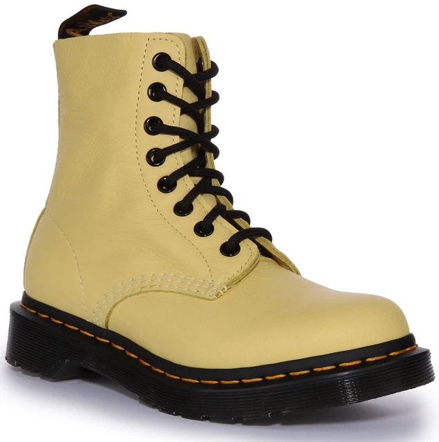 DR MARTENS 1460 Pascal Lemon Virginia Classic Boot Yellow Womens