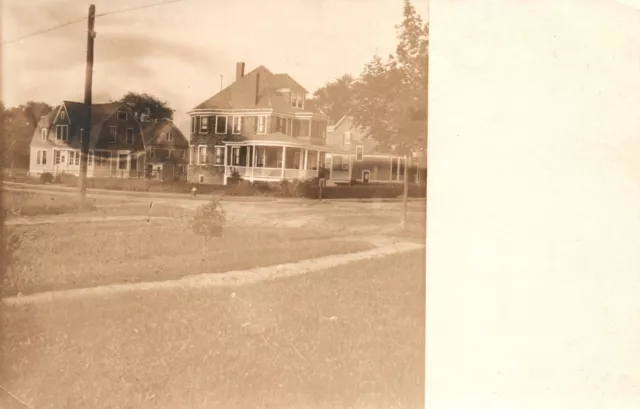 Vintage Postcard Residential Houses Apartments Mansion Big Lawns