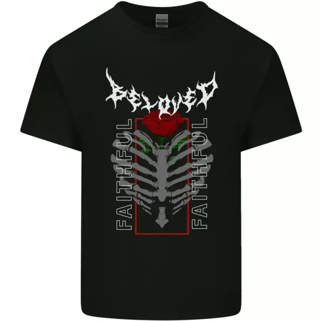 Rib Cage Beloved Gothic Heavy Metal Biker Kids T-Shirt Childrens