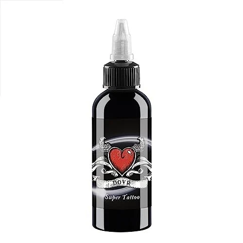 DLD Paire de cœurs ailés tout usage, encre de tatouage super noire, pigment stan