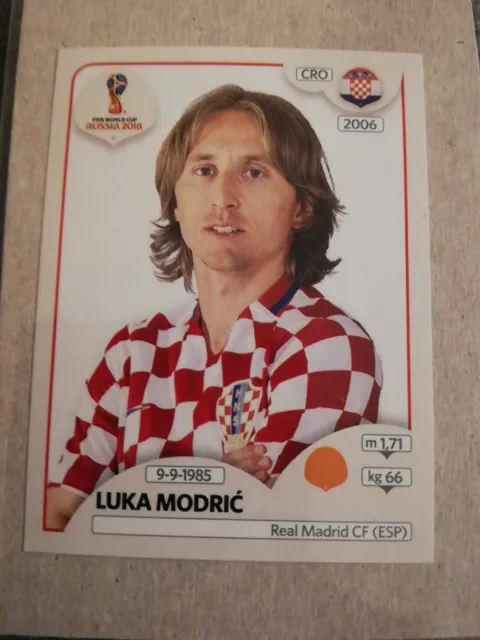 Luka Modric. Croatie. World Cup 2018 Russia. Numéro 322. Panini