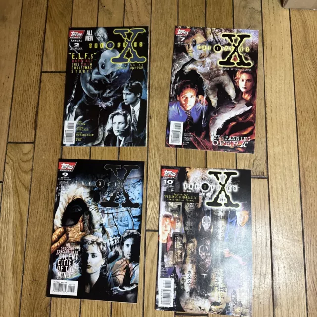 X-files Comic Lot: Topps Comics, No 7,9,10 And Annual No 2