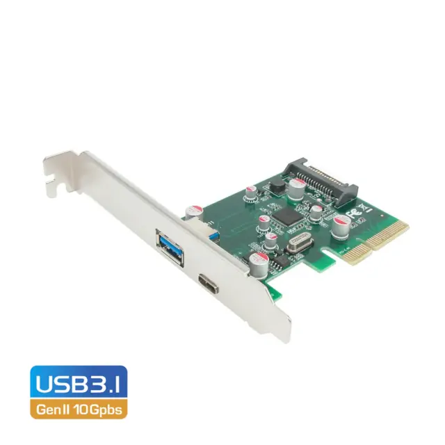 Simplecom EC312 PCI-E 2.0 x4 to 2 Port SuperSpeed+ USB 3.1 Gen II 10Gpbs Type-C