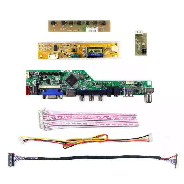 HDMI+VGA+AV LCD Controller Board Kit for 17.0" B170PW03 V0 V1 V9 30pin 1440x900
