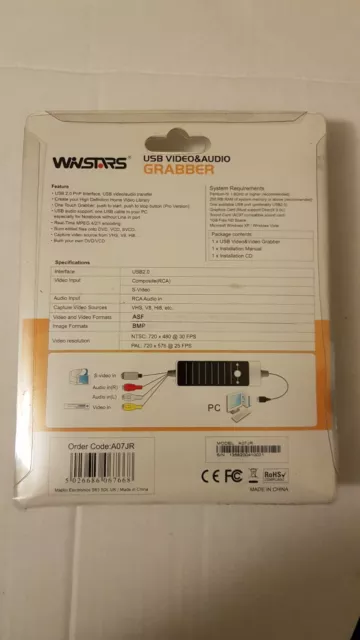 Winstars USB 2.0 Video Grabber mit Audio - SCHWARZ 3