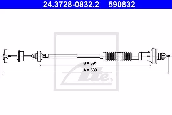 Cable D'embrayage Peugeot 206 Cc 1.6 16V,206 3/5 Portes 1.4 I,1.6 16V,206 Sw 1.4