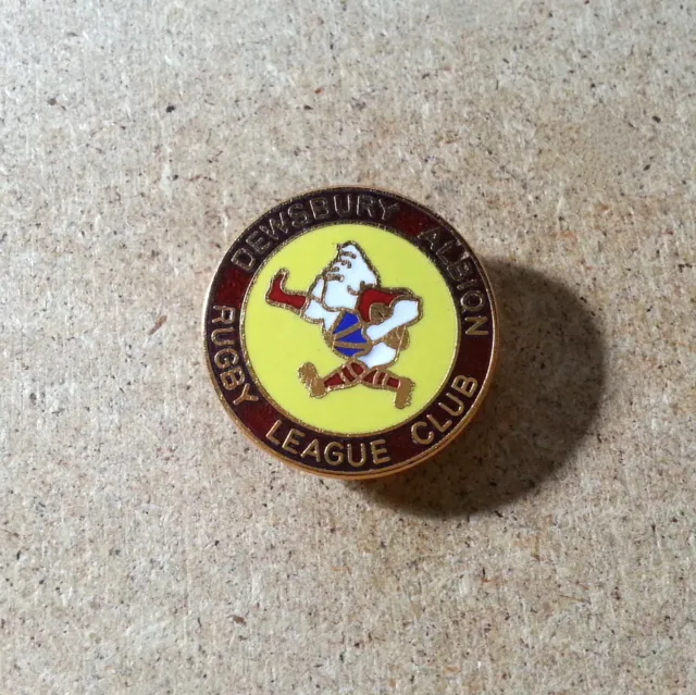 Dewsbury Albion Rlfc - Vintage Rugby League Enamel Badge