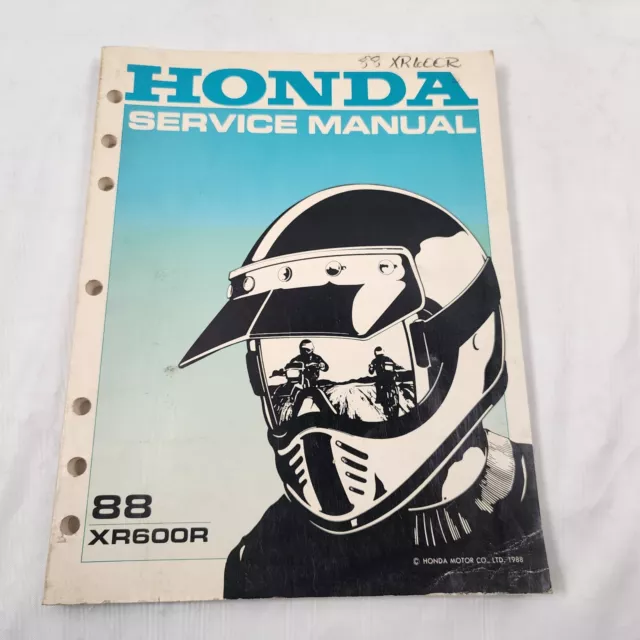 Genuine Honda Shop Service Repair Manual Book 1988 XR600R XR600 XR 600 R