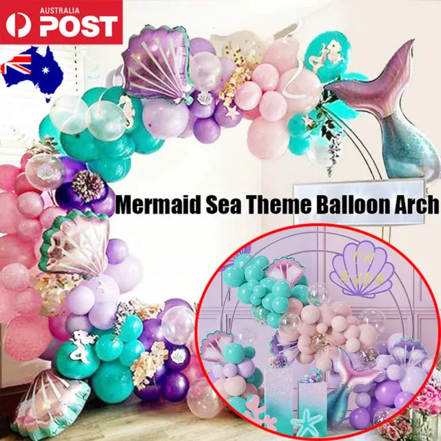 Mermaid Sea Balloon Arch Kit Set Birthday Wedding Party Garland Decor Balloons