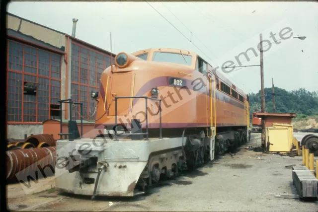 Orig. Slide Chicago South Shore And South Bend CSS 802 Michigan City IND 7-9-73
