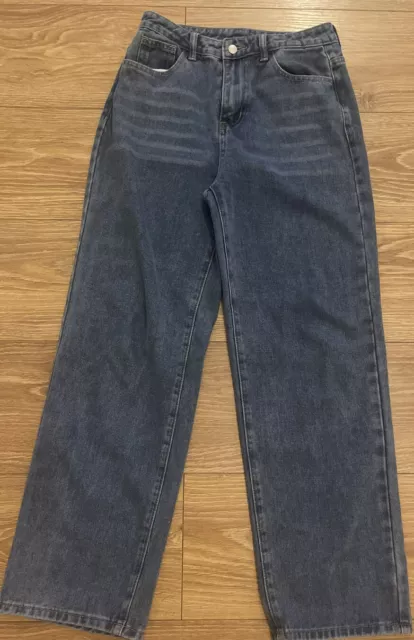 Girls Shein Teen Blue Denim Jeans  Age 12-13 Years 158 cm  Used