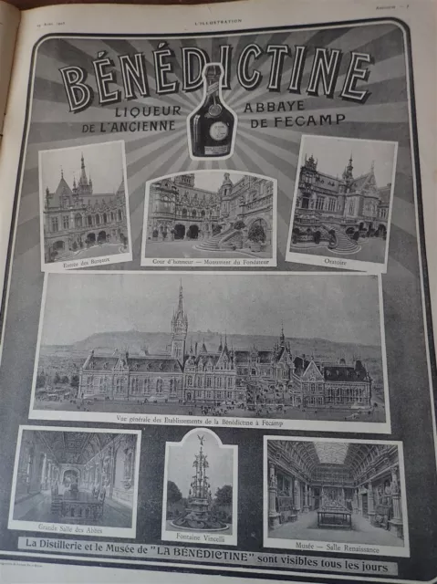 BENEDICTINE DE FECAMP liqueur publicité papier ILLUSTRATION SALON 1905 col