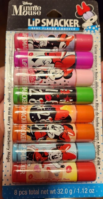 Lip Smacker Disney Minnie Mouse 8 Pack Lip Balm 1.12 oz Total New Sealed