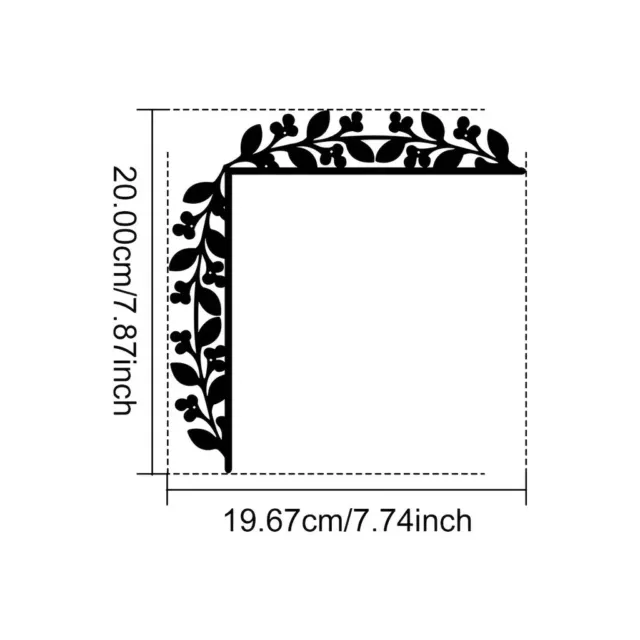1pc Botanische Silhouette Dekorative Wandaufkleber Tür Ecke Dekoration 3