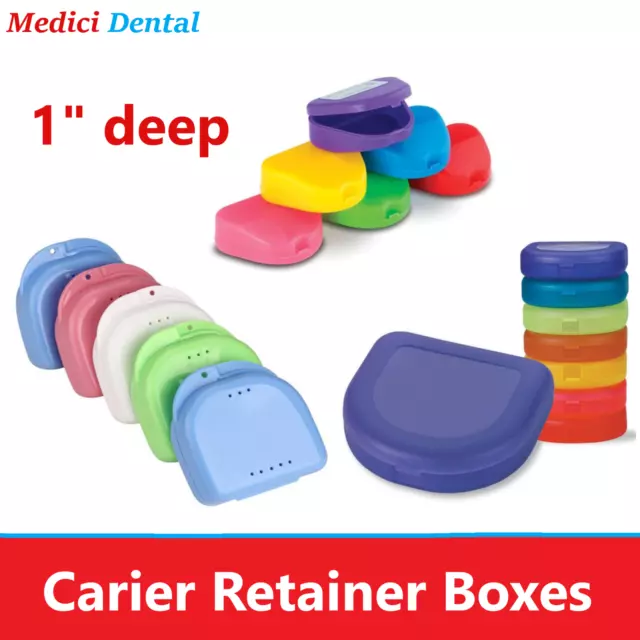 Dental Denture Box case carrier - Retainer Box - 1'  Deep Upto 100Pk Ortho Case