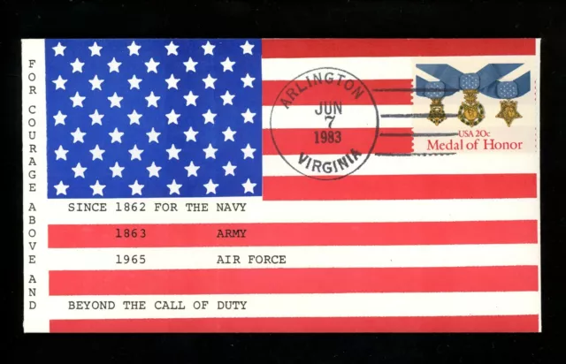 US FDC #2045 LGS 1983 Arlington VA Medal of Honor Military Unofficial