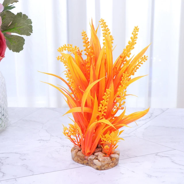 Planta de acuario decoración césped artificial acuario agua planta hermosa hierba adorno