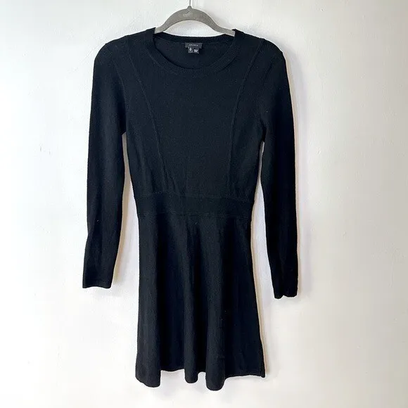 Theory Black Wool Sweater Dress Size Small