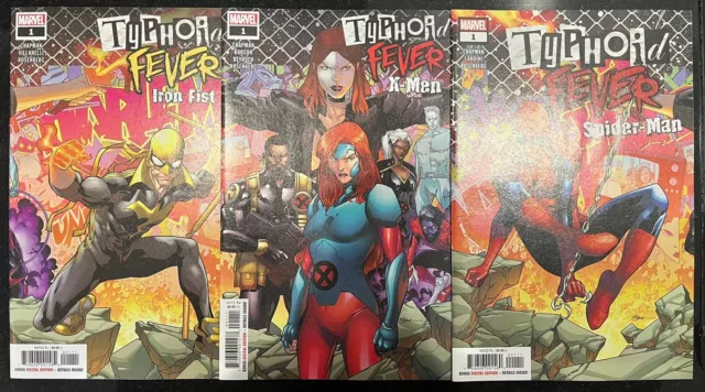 Marvel Comics Typhoid Fever 2018 Full Complete 3 Issue Set Spider-Man , X-Men NM