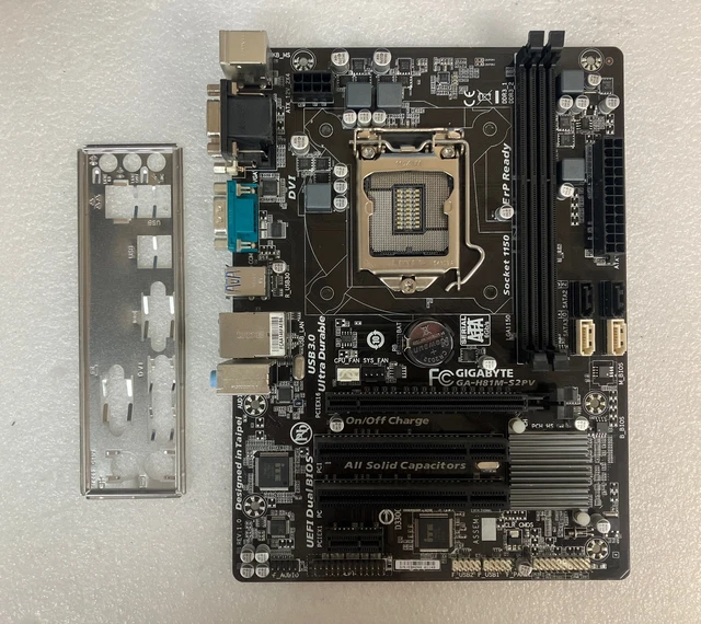 Plaque Arrière I/O Shield En PLA Pour Carte Mère GIGABYTE GA-H81M-S2PV