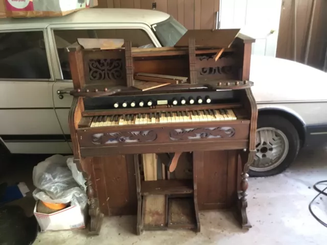 Antique Pump Organ 1900S For Diy Project Man Cave Bar Or Bookcase Eastlake Desig
