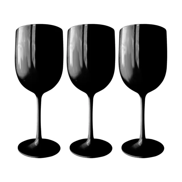 BICCHIERI DA VINO in plastica riutilizzabili neri 400 ml - set di 6 -  bicchiere da vino da esterno EUR 11,04 - PicClick IT