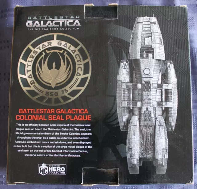 Eaglemoss Battlestar Galactica Ships Collection Battlestar Colonial Seal Plaque