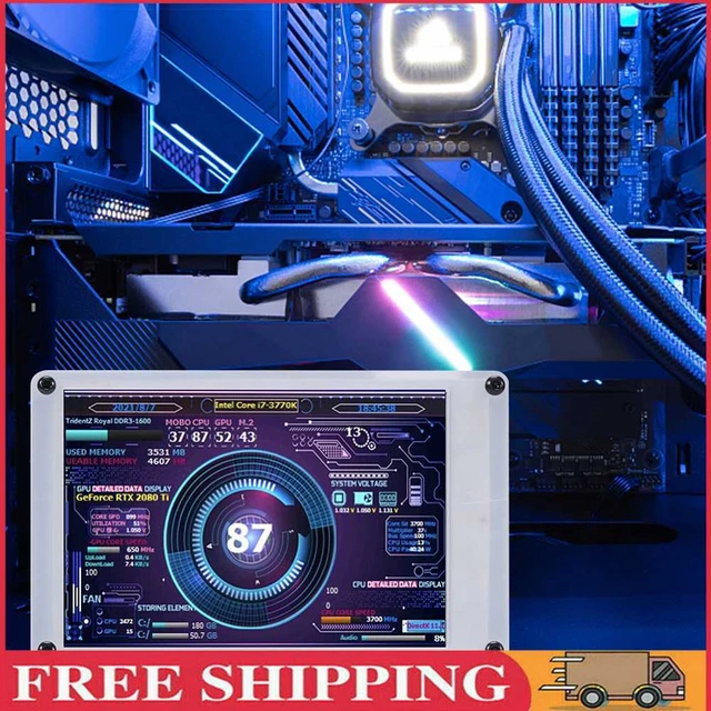 Dual USB Secondary Display 3.5 Inch IPS DIY Acrylic LCD Monitor for Raspberry Pi